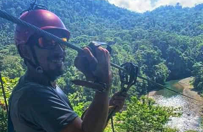 A man doing an adventure activity